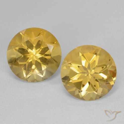 3.62ctw Natural Golden Orange Citrine, Round, VVS