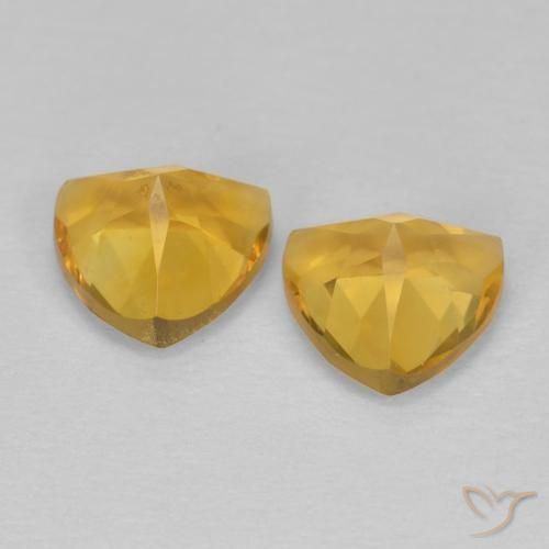 Citrine Gemstones in 8 x 8 mm (calibrated) Size for Sale, Citrine Stones in Golden Color