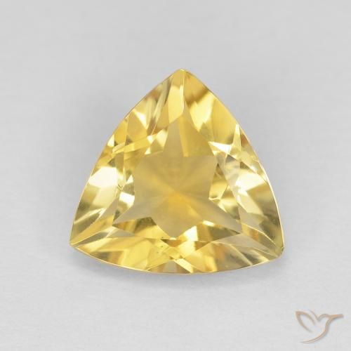1.54ct Natural Bright Gold Citrine, Trillion, VVS
