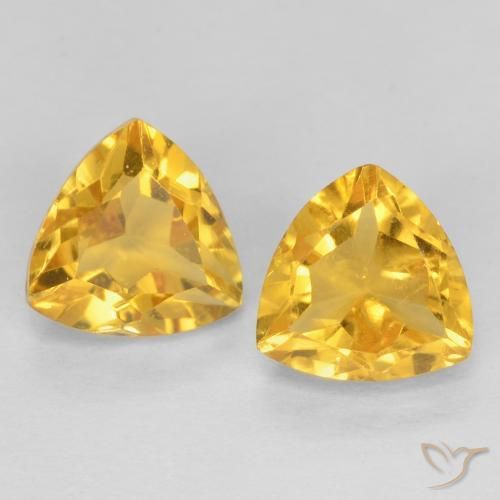 1.50ctw Natural Bright Gold Citrine, Trillion, VVS-VS
