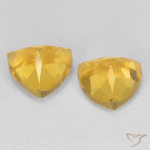 Citrine Gemstones in 6 x 6 mm (calibrated) Size for Sale, Citrine Stones in Bright Gold Color