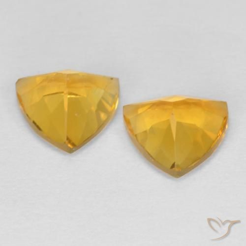 Citrine Gemstones in 6 x 4 mm (calibrated) Size for Sale, Citrine Stones in Medium Gold Color