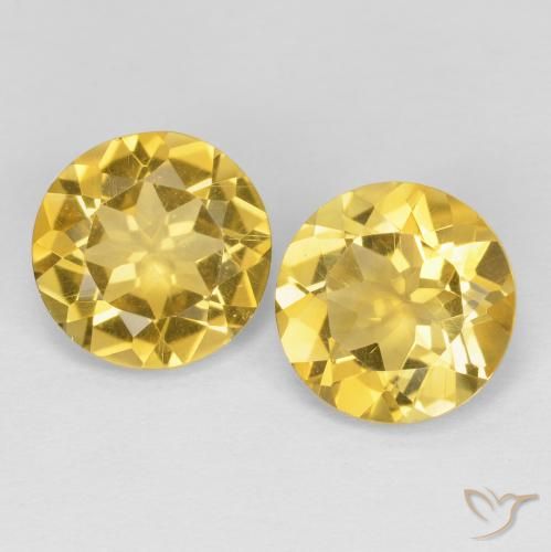 3.07ctw Natural Golden Citrine, Round, VVS