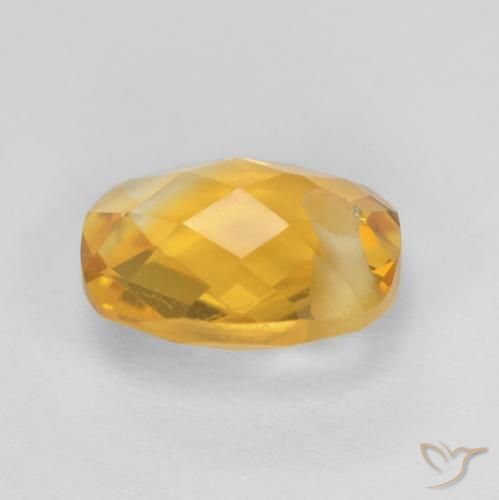 Citrine Gemstone in 9 x 7 mm (calibrated) Size for Sale, Citrine Stone in Medium Golden Color