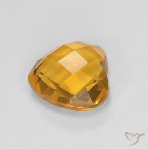 Citrine Gemstone in 8 x 8 mm (calibrated) Size for Sale, Citrine Stone in Dark Golden Color