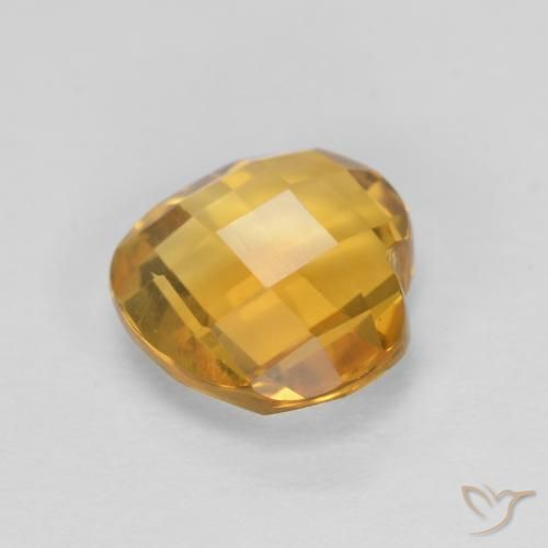 Citrine Gemstone in 8 x 8 mm (calibrated) Size for Sale, Citrine Stone in Dark Golden Color