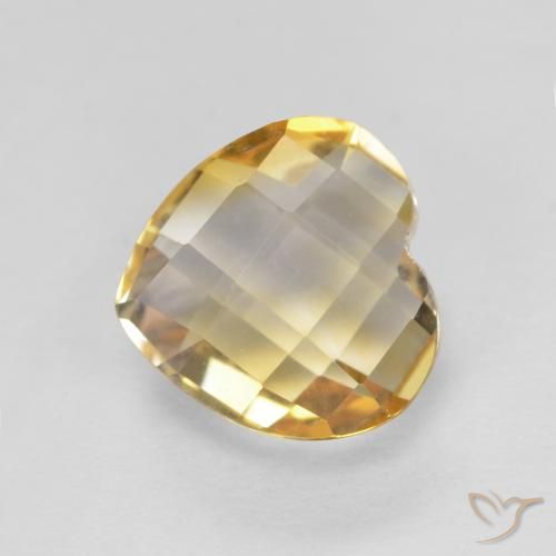 0.82ct Natural Golden Citrine, Heart, VVS