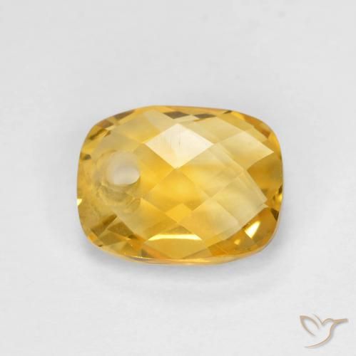1.97ct Natural Dark Golden Citrine, Cushion, VVS-VS
