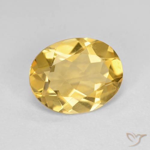 2.70 ct Golden Citrine Stone, Natural Citrine in Oval Facet Shape for Sale
