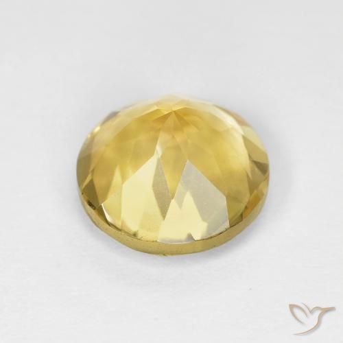 Citrine Gemstone in 8 mm (calibrated) Size for Sale, Citrine Stone in Honey Yellow Color
