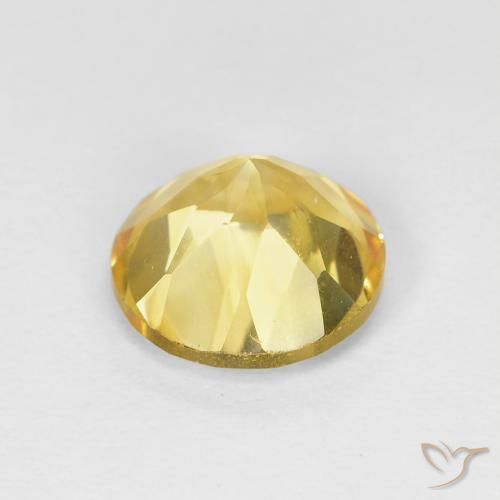 Citrine Gemstone in 8 mm (calibrated) Size for Sale, Citrine Stone in Yellowish Gold Color