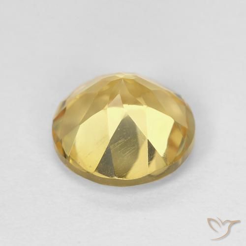 Citrine Gemstone in 8 mm (calibrated) Size for Sale, Citrine Stone in Golden Orange Color