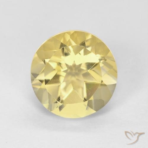 1.83 ct Yellow Citrine, 8 mm Round Cut From Brazil, Photo A