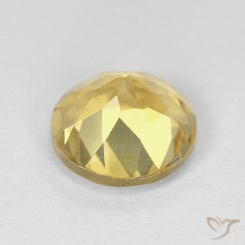 Citrine Gemstone in 8 mm (calibrated) Size for Sale, Citrine Stone in Earthy Yellow Color