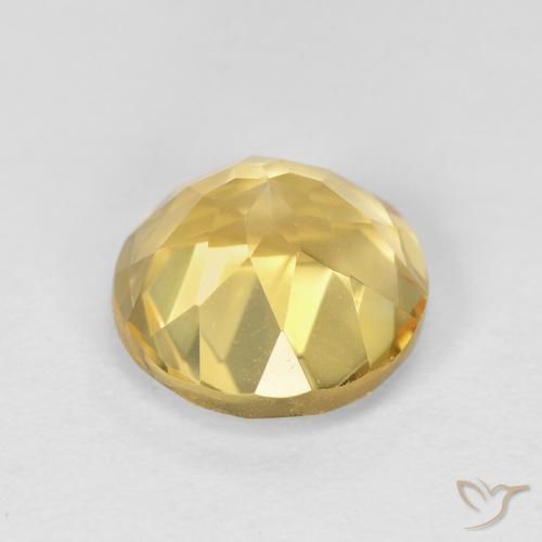 Citrine Gemstone in 8 mm (calibrated) Size for Sale, Citrine Stone in Light Yellow Color