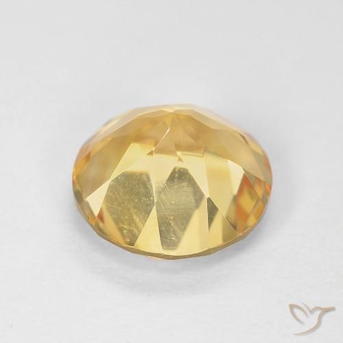 Citrine Gemstone in 8 mm (calibrated) Size for Sale, Citrine Stone in Golden Color