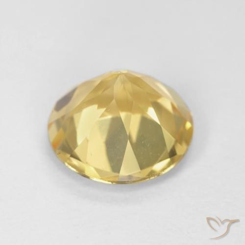 Citrine Gemstone in 8 mm (calibrated) Size for Sale, Citrine Stone in Golden Color