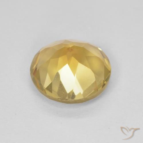 Citrine Gemstone in 8 mm (calibrated) Size for Sale, Citrine Stone in Medium Golden Color