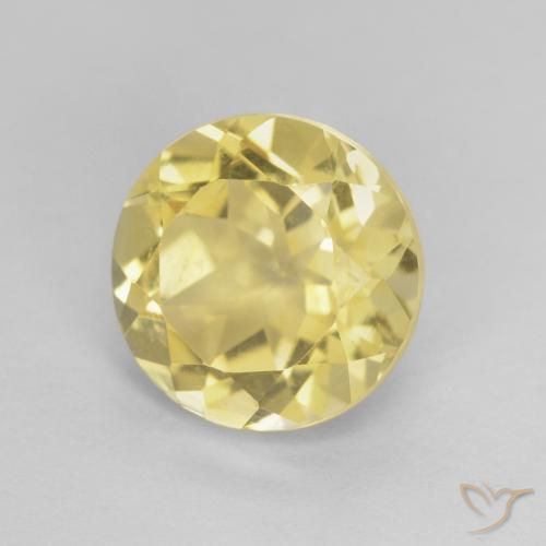 1.99 ct Golden Citrine Stone, Natural Citrine in Round Facet Shape for Sale