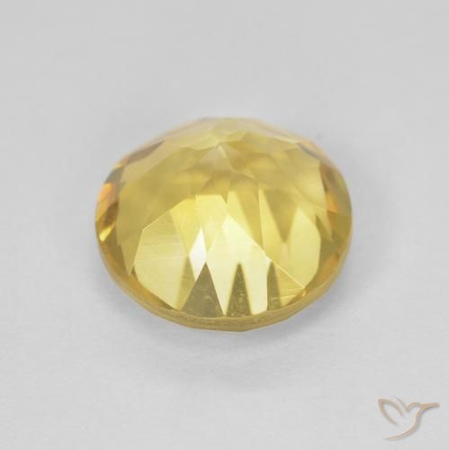 Citrine Gemstone in 8 mm (calibrated) Size for Sale, Citrine Stone in Yellowish Gold Color