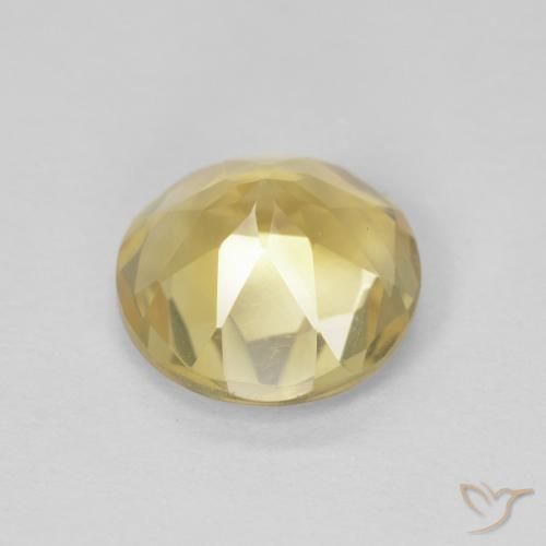 Citrine Gemstone in 8 mm (calibrated) Size for Sale, Citrine Stone in Golden-Yellow Color