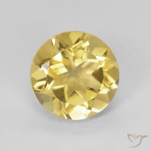 1.97ct Natural Golden-Yellow Citrine, Round, VVS