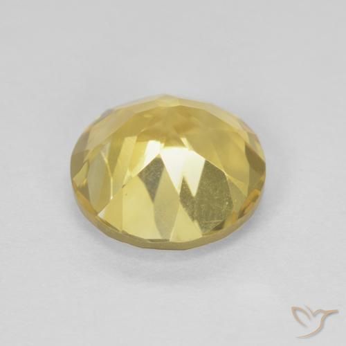 Citrine Gemstone in 8 mm (calibrated) Size for Sale, Citrine Stone in Golden-Yellow Color