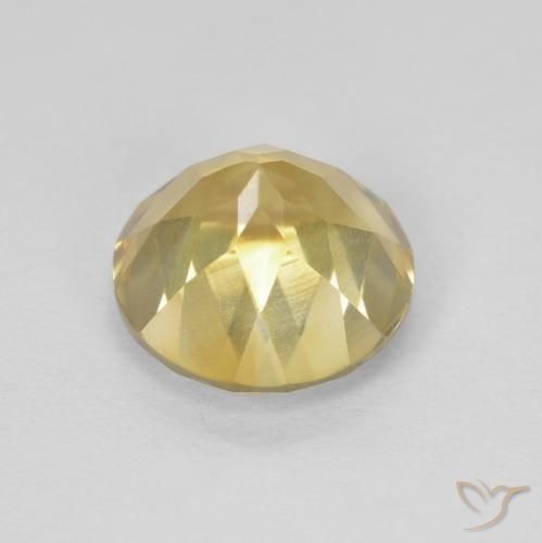 Citrine Gemstone in 8 mm (calibrated) Size for Sale, Citrine Stone in Very Light Golden-Brown Color