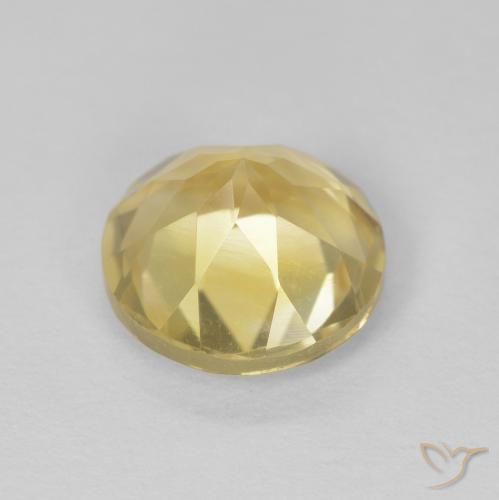 Citrine Gemstone in 8 mm (calibrated) Size for Sale, Citrine Stone in Very Light Golden-Brown Color