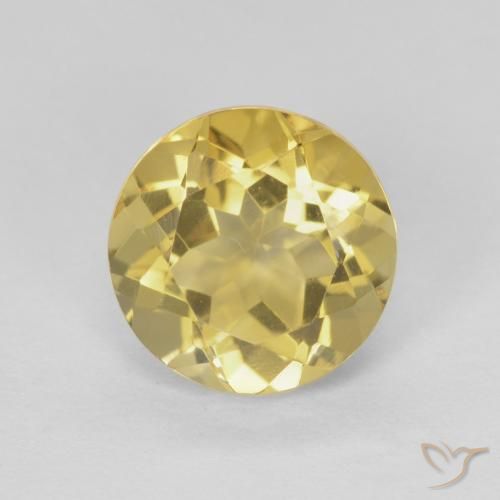 1.96ct Natural Very Light Golden-Brown Citrine, Round, VVS