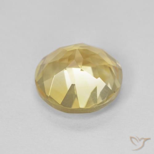 Citrine Gemstone in 8 mm (calibrated) Size for Sale, Citrine Stone in Very Light Golden-Brown Color