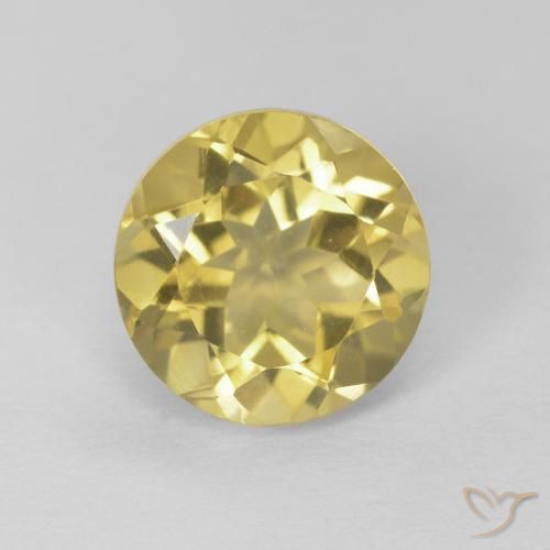 1.93 ct Yellow Citrine, 8.1 mm Round Cut From Brazil, Photo A