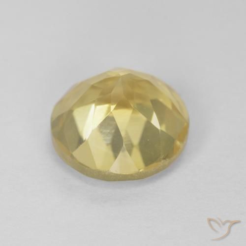 Citrine Gemstone in 8 mm (calibrated) Size for Sale, Citrine Stone in Yellowish Gold Color