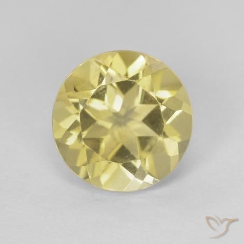 1.95 ct Yellow Citrine, 8.2 mm Round Cut From Brazil, Photo A