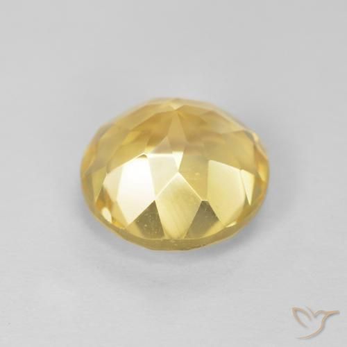 Citrine Gemstone in 8 mm (calibrated) Size for Sale, Citrine Stone in Golden Color