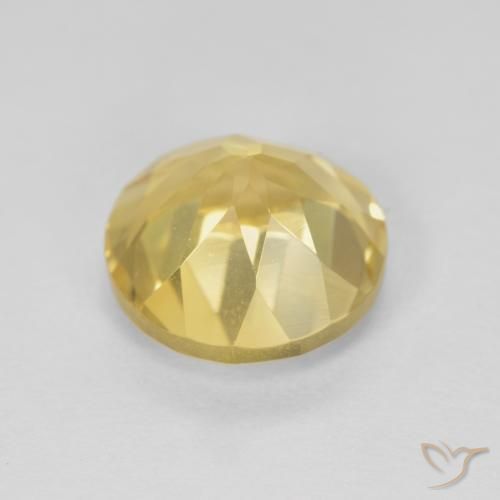 Citrine Gemstone in 8 mm (calibrated) Size for Sale, Citrine Stone in Light Yellow Color