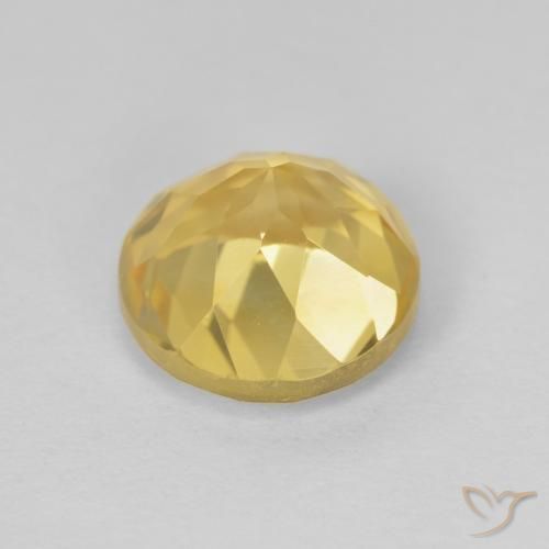 Citrine Gemstone in 8 mm (calibrated) Size for Sale, Citrine Stone in Light Gold Color