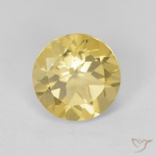 1.88ct Natural Light Yellow Citrine, Round, VVS