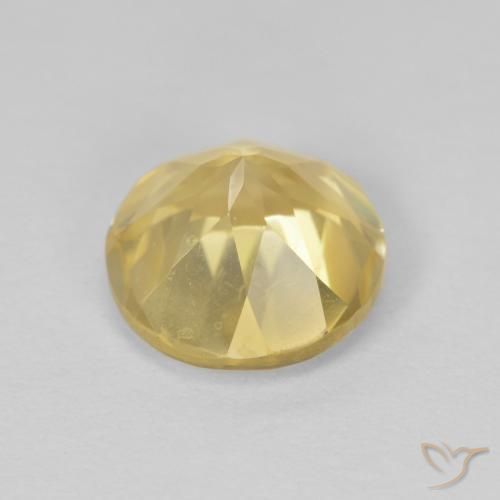 Citrine Gemstone in 8 mm (calibrated) Size for Sale, Citrine Stone in Light Yellow Color