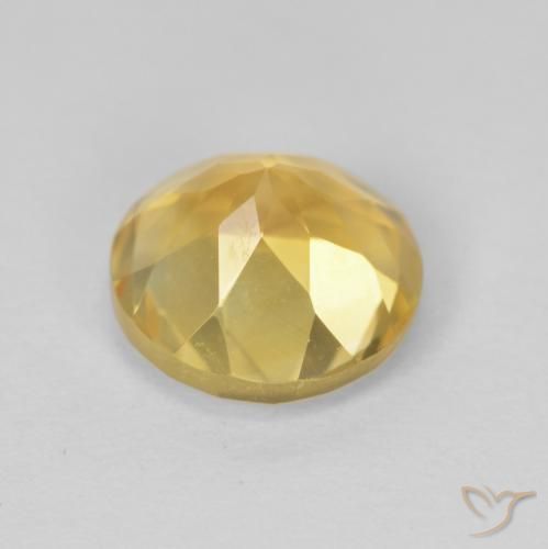 Citrine Gemstone in 8 mm (calibrated) Size for Sale, Citrine Stone in Light Yellow Color