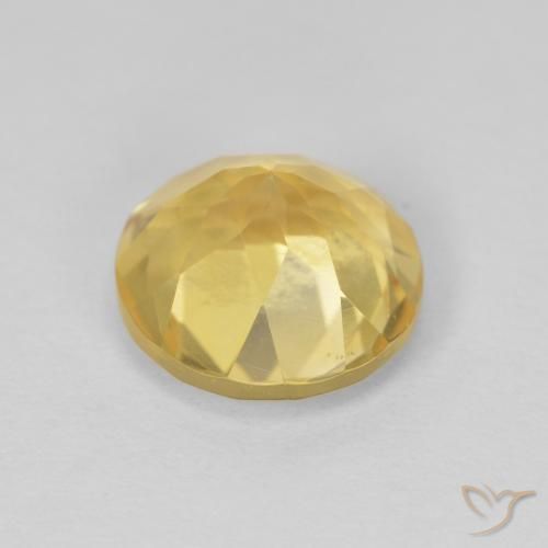 Citrine Gemstone in 8 mm (calibrated) Size for Sale, Citrine Stone in Yellowish Gold Color