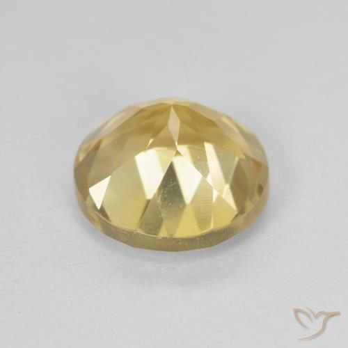 Citrine Gemstone in 8 mm (calibrated) Size for Sale, Citrine Stone in Dijon Yellow Color