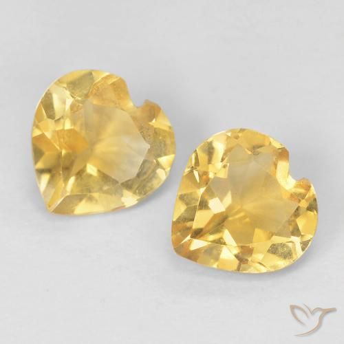1.21ctw Natural Light Yellow Citrine, Heart, VVS