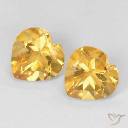 1.46ctw Natural Medium Dark-Golden Citrine, Heart, VVS