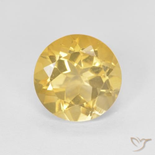 1.81ct Natural Light Yellow Citrine, Round, VVS