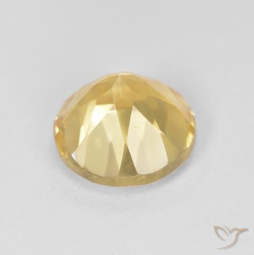 Citrine Gemstone in 8 mm (calibrated) Size for Sale, Citrine Stone in Light Gold Color
