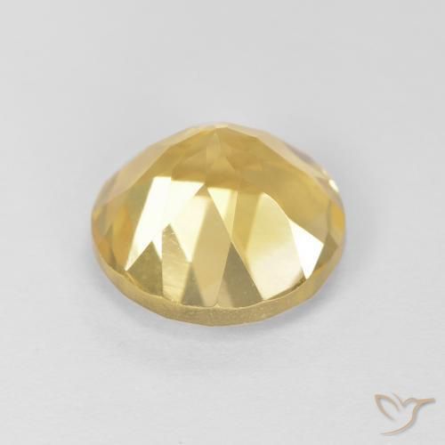 Citrine Gemstone in 8 mm (calibrated) Size for Sale, Citrine Stone in Light Gold Color