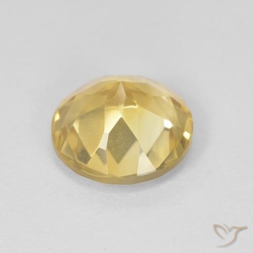 Citrine Gemstone in 8 mm (calibrated) Size for Sale, Citrine Stone in Light Golden-Yellow Color