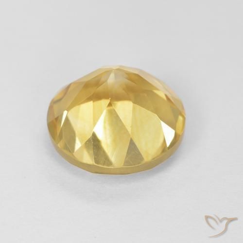 Citrine Gemstone in 8 mm (calibrated) Size for Sale, Citrine Stone in Light Golden-Yellow Color