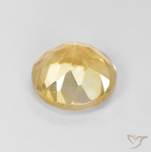 Citrine Gemstone in 8 mm (calibrated) Size for Sale, Citrine Stone in Light Gold Color